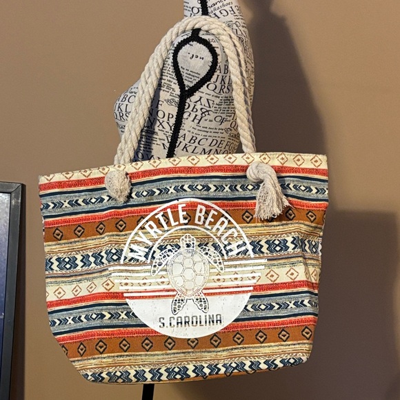 Handbags - Myrtle Beach Multicolor Tote Bag